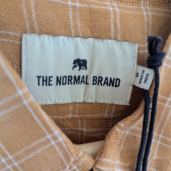 Men's The Normal Brand Yellow Short Sleeve Button-Up - Picture 5 of 6